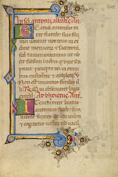 Dekorert initial B; Dekorert initial I av Unknown artist