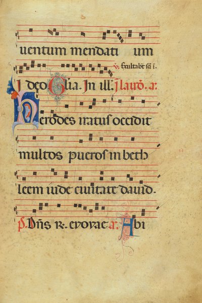 Dekorert initial H av Unknown artist