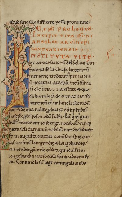 Dekorert initial I av Unknown artist