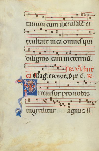 Dekorert initial P av Unknown artist