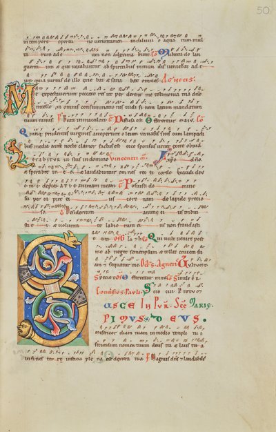 Dekorert initial S av Unknown artist