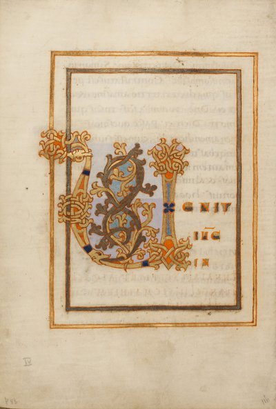 Dekorert initial V av Unknown artist