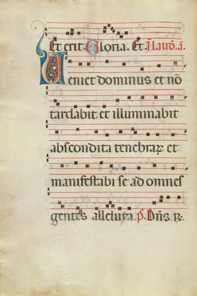 Dekorert initial V av Unknown artist