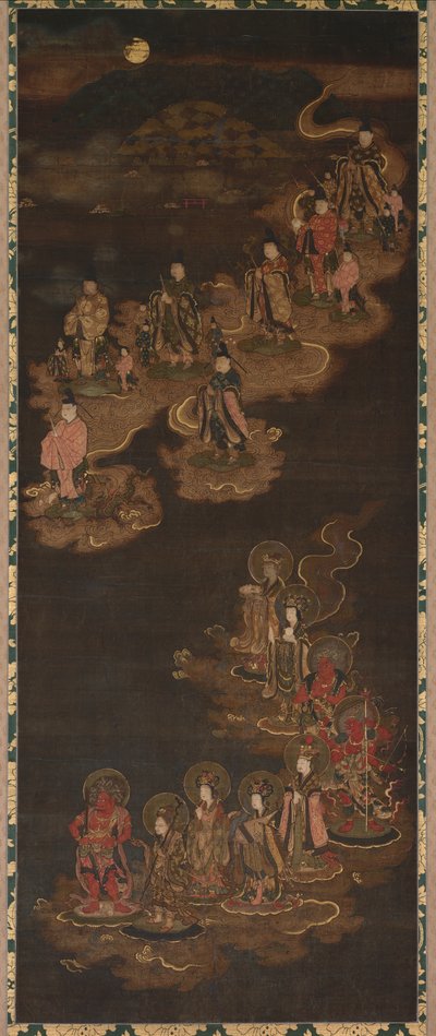 Nedstigning av de ni armaturene og de syv stjernene ved Kasuga av Unknown artist