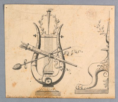Design for dekorative motiver av Unknown artist