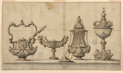 Design for kirkelige redskaper av Unknown artist