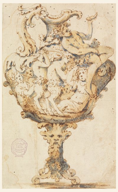 Design for Majolica Pitcher av Unknown artist