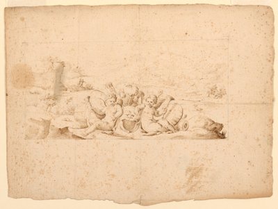 Design for en bokillustrasjon av Unknown artist