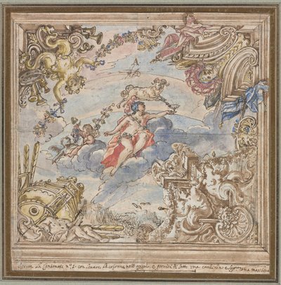 Design for et tak: Mars og Væren av Unknown artist