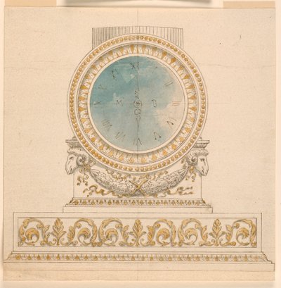 Design for en klokke av Unknown artist