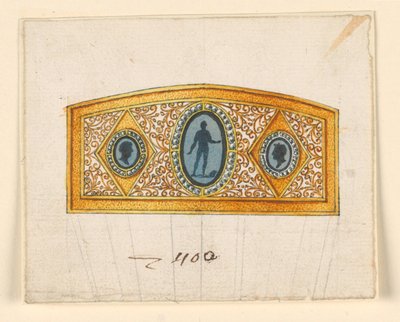 Design for en kam av Unknown artist