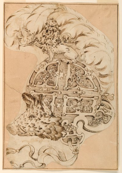 Design for en dekorativ Burgonet av Unknown artist