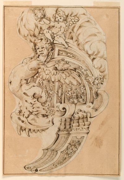 Design for en dekorativ Burgonet av Unknown artist