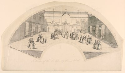 Design for en fan, Interio av Unknown artist