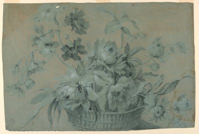 Design for et blomsterkurvmotiv av Unknown artist