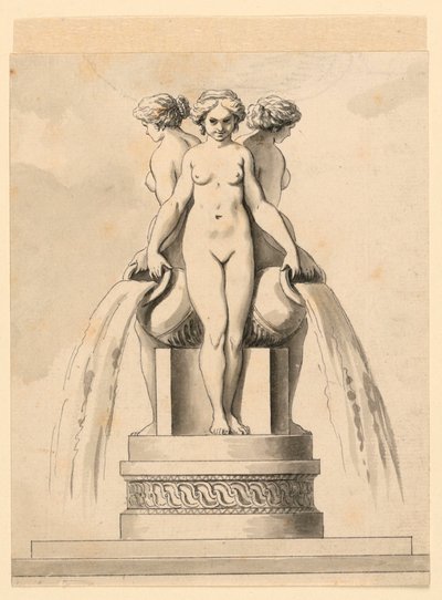 Design for en fontene av Unknown artist