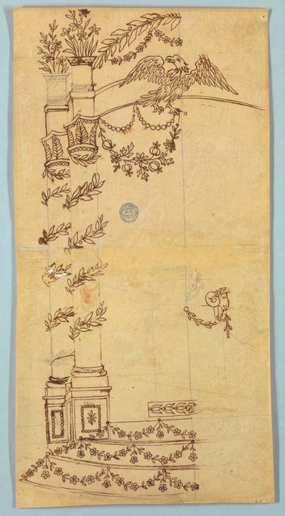 Design for en hagedåper (?) av Unknown artist