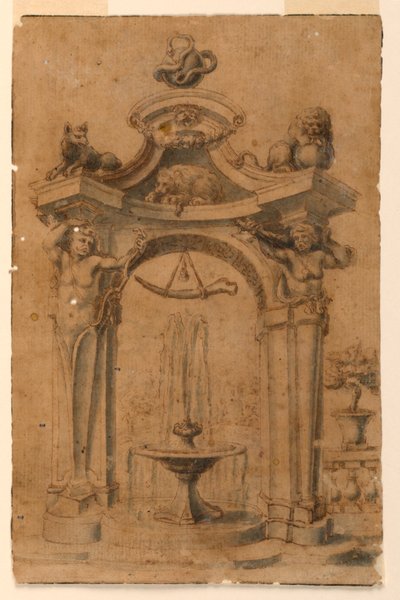 Design for en hagefontene av Unknown artist