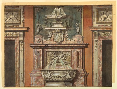 Design for en hallvegg av Unknown artist