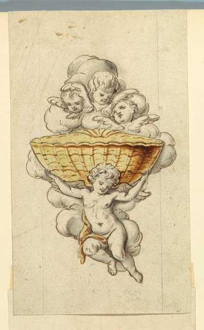 Design for en varmtvannstut av Unknown artist