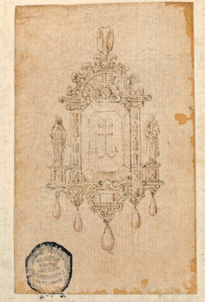 Design for et anheng i form av nisje av Unknown artist
