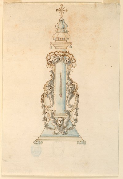 Design for et relikvieskrin for en torn av kronen av Unknown artist