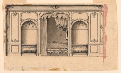 Design for en salongvegg av Unknown artist