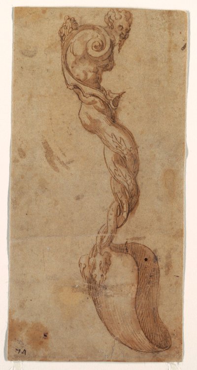 Design for en serveringsskje av Unknown artist
