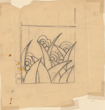 Design for tekstil eller tapet av Unknown artist