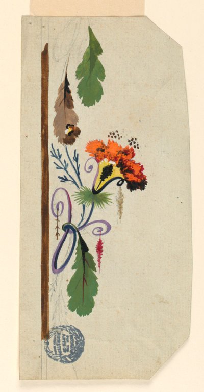 Design for en vest av Unknown artist