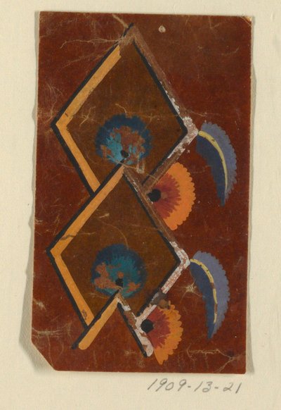 Design for et vevd stoff av Unknown artist