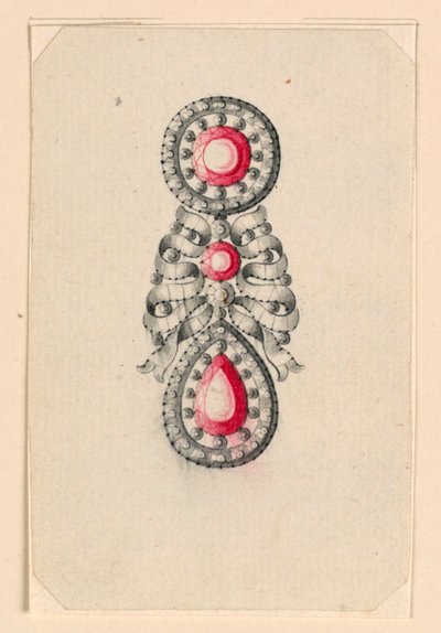 Design for en øredobber av Unknown artist