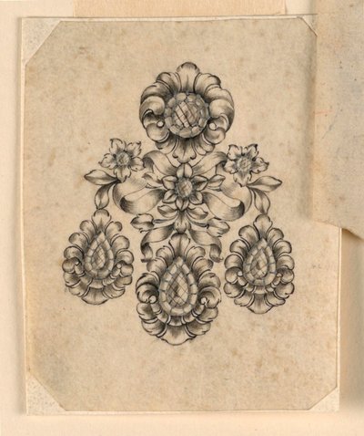 Design for en øredobber av Unknown artist