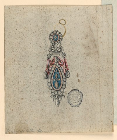 Design for en øredobber av Unknown artist