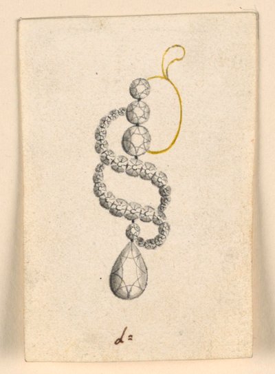 Design for en øredobber av Unknown artist