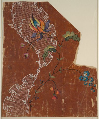 Design for et brodert eller vevd stoff av Unknown artist