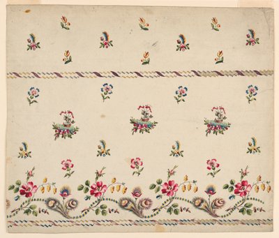 Design for et broderi av Unknown artist
