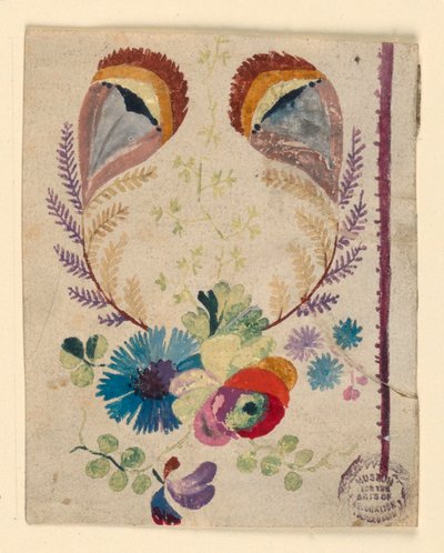 Design for et broderikantmotiv av Unknown artist