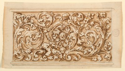 Design for et avlangt panel av Unknown artist