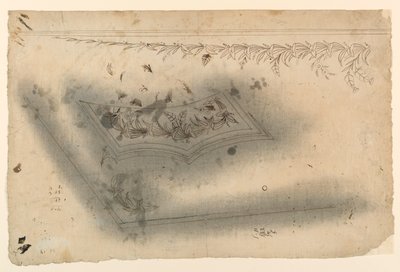 Design for brodering av en vest for menn av Unknown artist