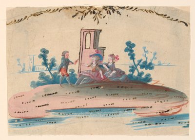 Design for brodering av en vest for menn av Unknown artist