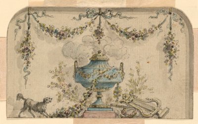 Design for dekorasjon av et panel av Unknown artist