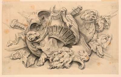 Design for våpentrofé av Unknown artist