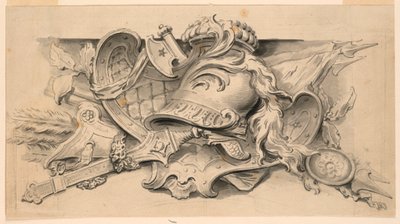 Design for våpentrofé av Unknown artist