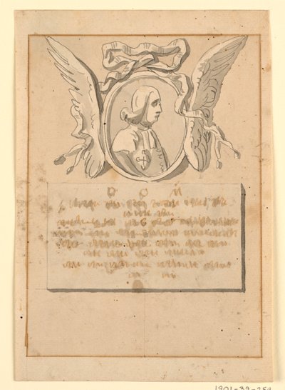 Design av et gravmonument for en prelat av Unknown artist