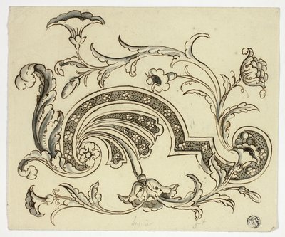 Design med valmuer av Unknown artist