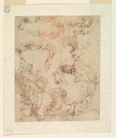 Design for Scrollwork Escutcheons av Unknown artist