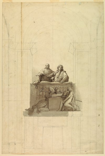Detaljert visning av de tre figurene av Unknown artist