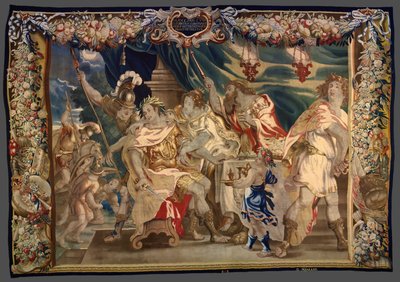 Oppdagelsen av planen om å drepe Cæsar og Kleopatra fra historien om Cæsar og Kleopatra av Unknown artist