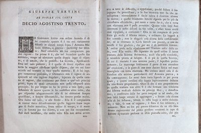 Dobbeltside fra en musikktraktat av Giuseppe Tartini av Unknown artist
